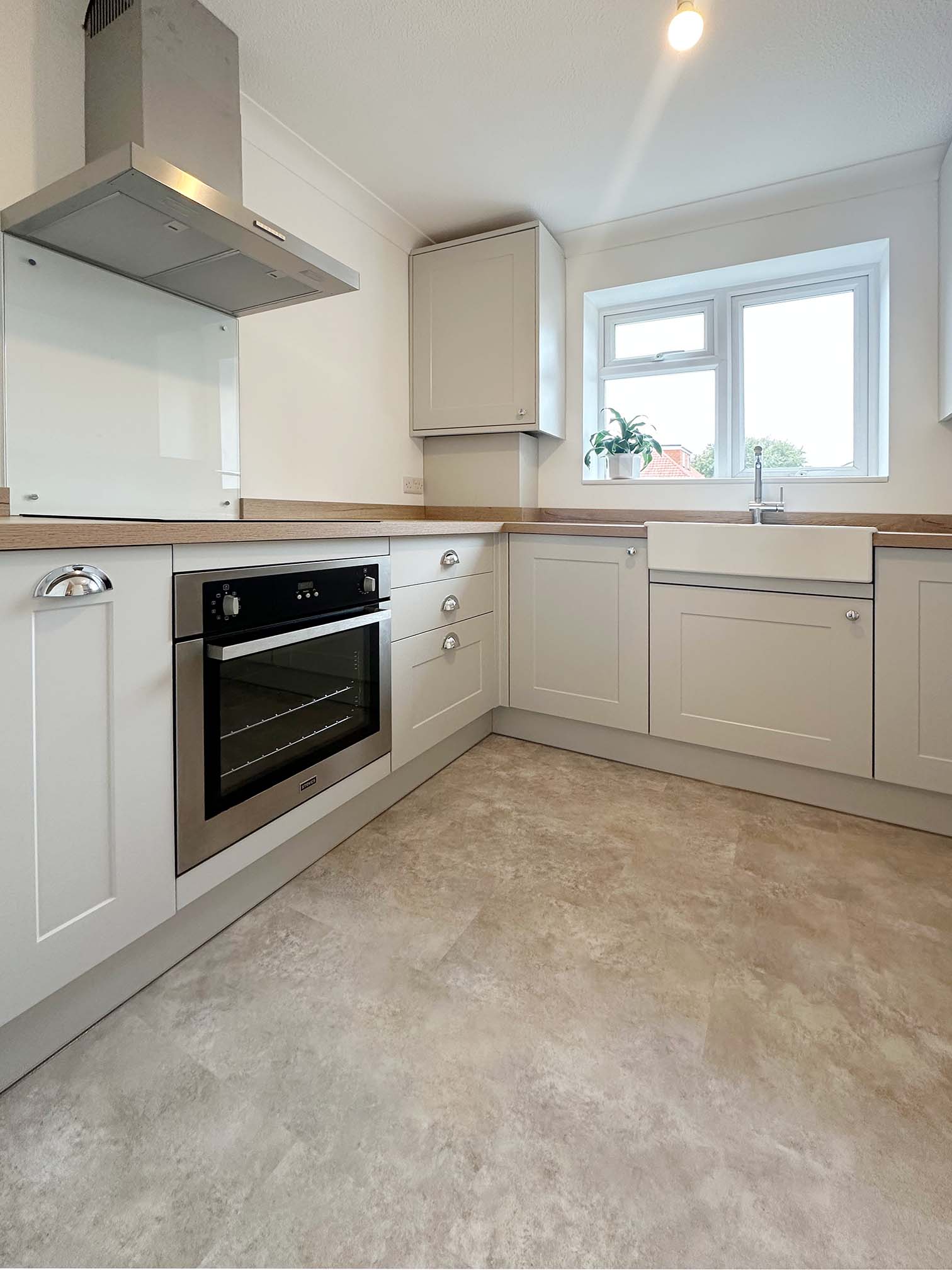 Halton Property Service; Neutral Dove Grey kitchen