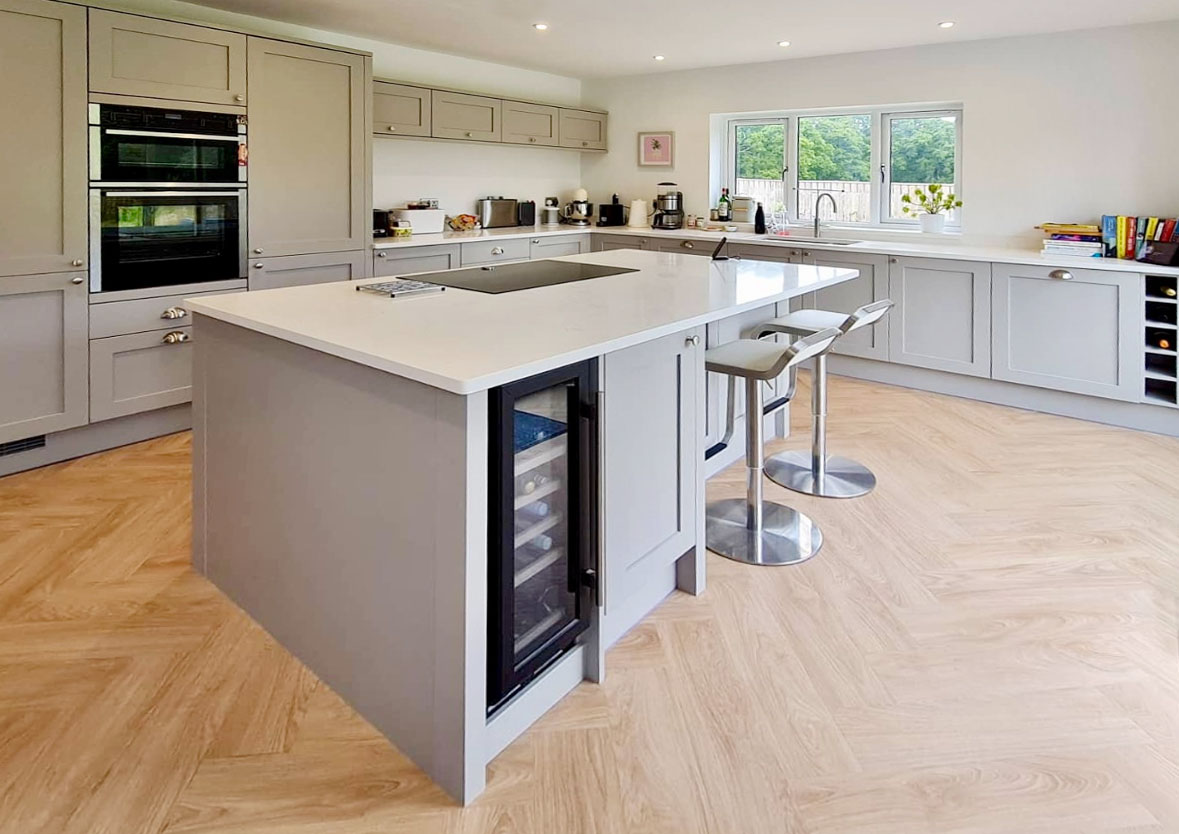 Halton Property Service; Shaker Kitchen with Island and Drinks Chiller