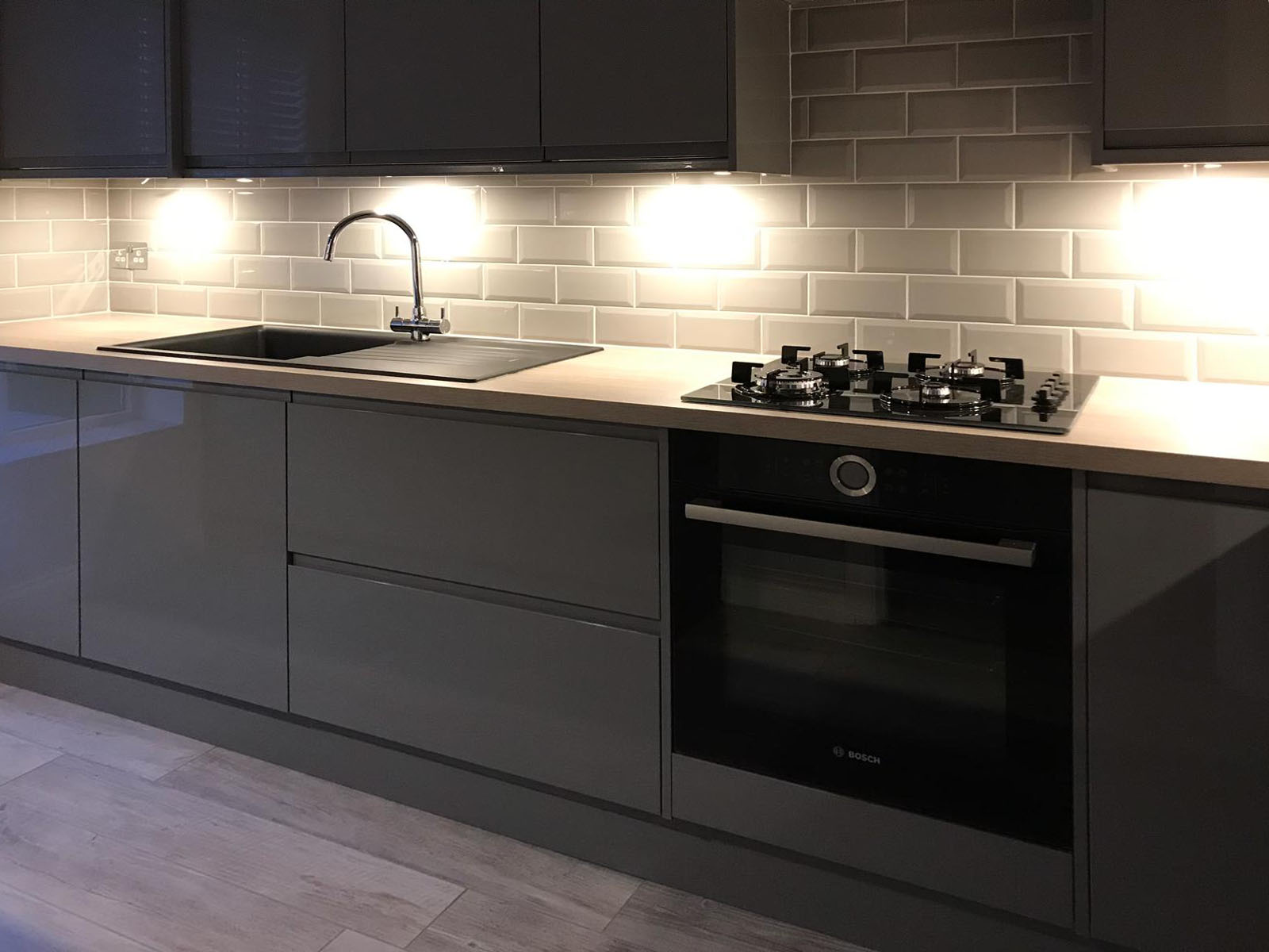 Halton Property Service; Modern Grey Kitchen