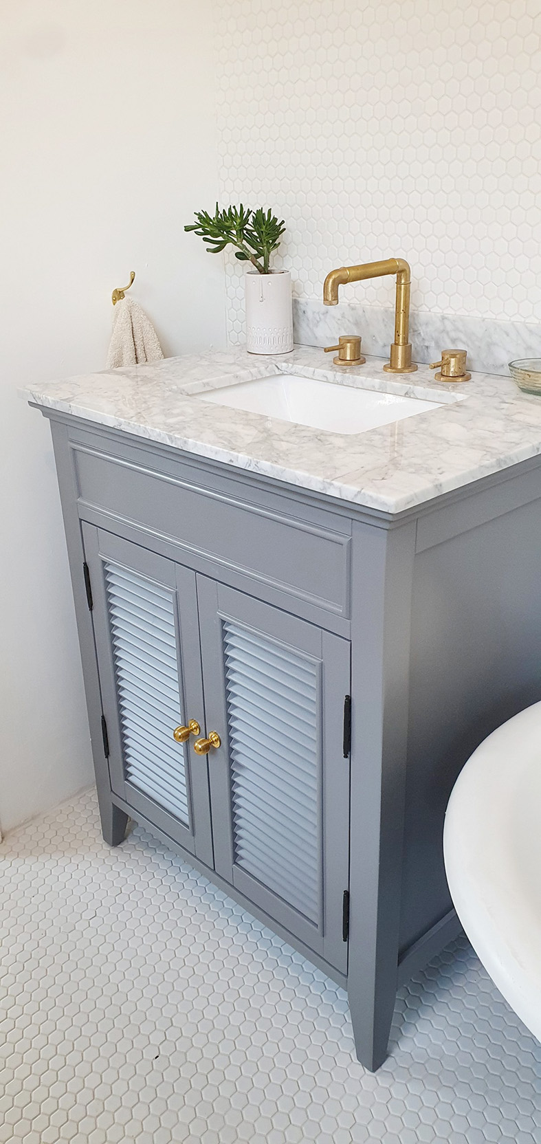 Halton Property Services; Grey Bathroom Vanity Unit